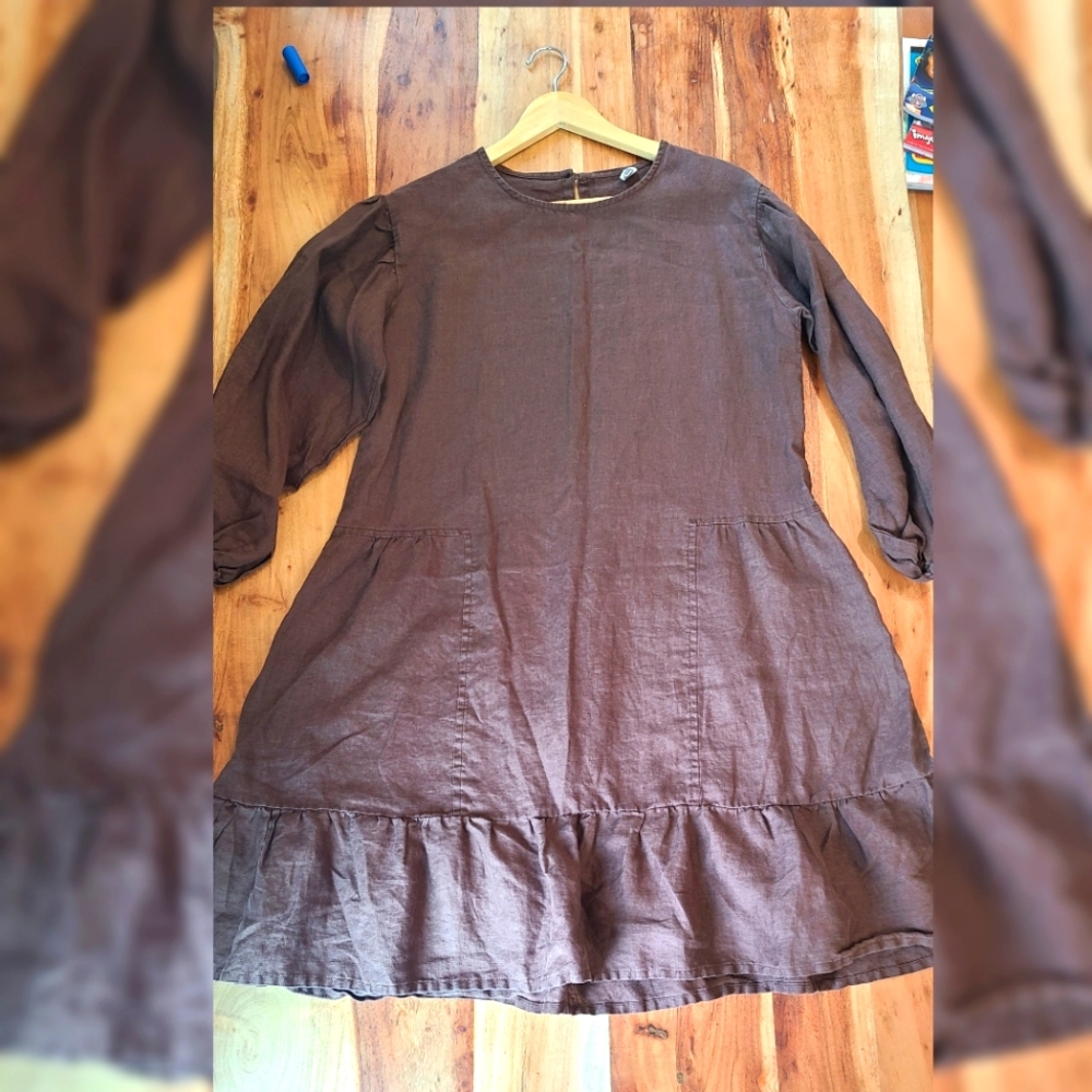 Long Sleeve linen dress